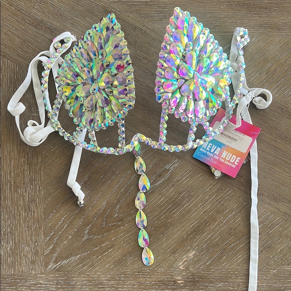 Iridescent Crystal Bra Top - Picture 2 of 5